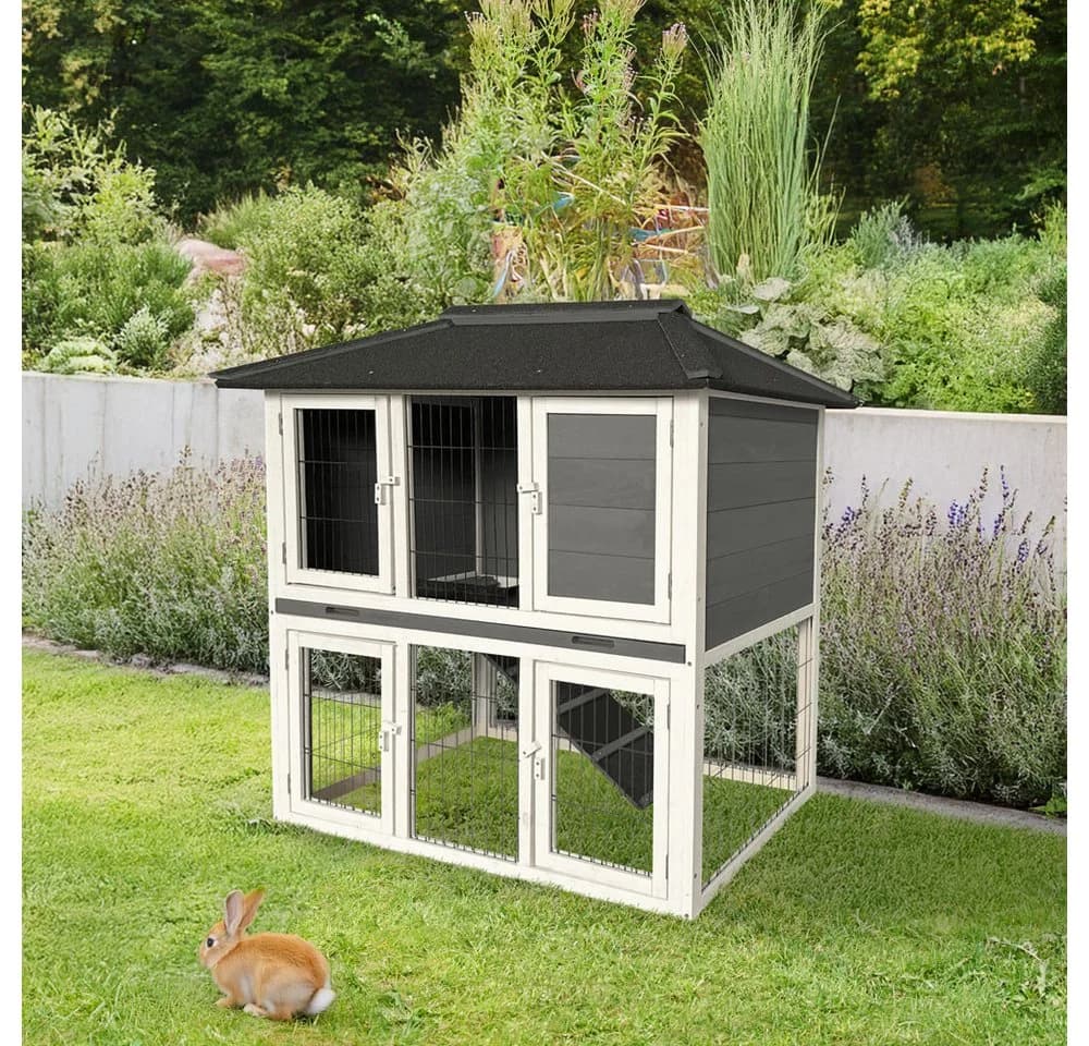 HOME DELUXE Kaninchenstall TOCA Tannenholz