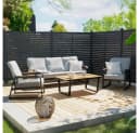 HOME DELUXE Gartenlounge-Set MARABA 4-tlg. Schwarz/Grau Aluminium Bild 1
