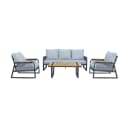 HOME DELUXE Gartenlounge-Set MARABA 4-tlg. Schwarz/Grau Aluminium Bild 2
