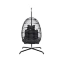 HOME DELUXE Hängesessel LOMA Faltbar Schwarz Aluminium Bild 1