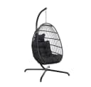 HOME DELUXE Hängesessel LOMA Faltbar Schwarz Aluminium Bild 3