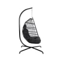 HOME DELUXE Hängesessel LOMA Faltbar Schwarz Aluminium Bild 4