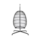 HOME DELUXE Hängesessel LOMA Faltbar Schwarz Aluminium Bild 5