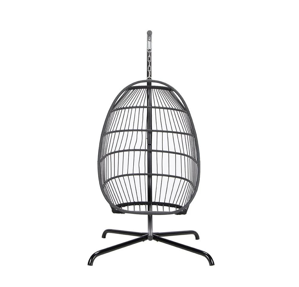HOME DELUXE Hängesessel LOMA Faltbar Schwarz Aluminium - Bild 5