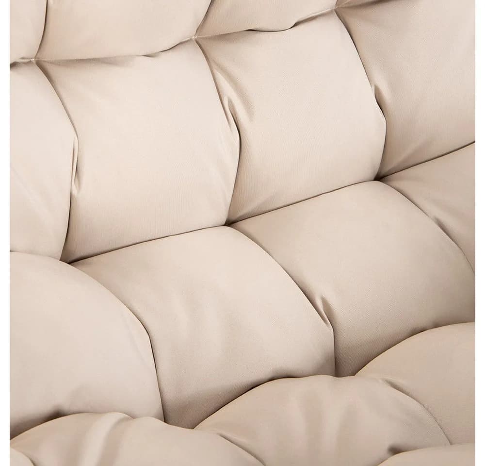 HOME DELUXE Hängesessel LOMA 2 Sitzer Beige Schwarz Faltbar - Bild 3