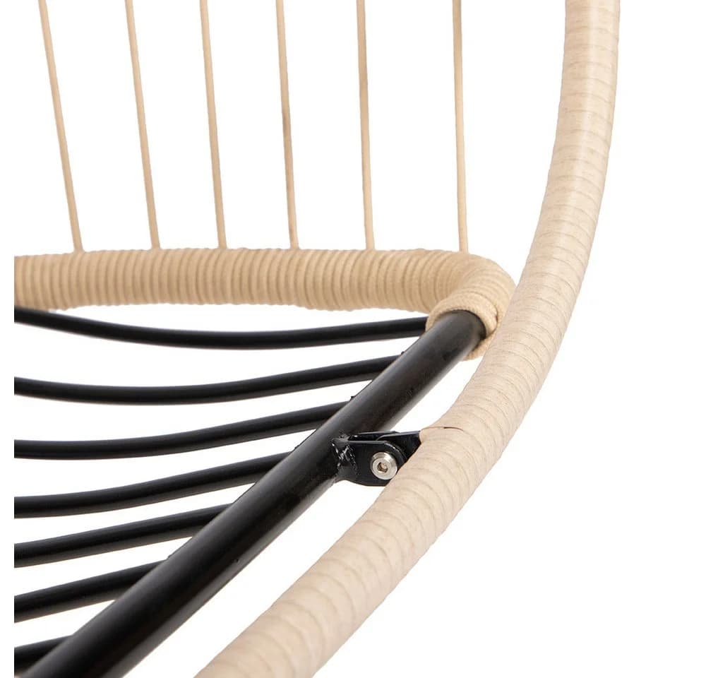 HOME DELUXE Hängesessel LOMA 2 Sitzer Beige Schwarz Faltbar - Bild 4