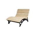 Home Deluxe Wellenholzliege TAIGA - Massives Lärchenholz Gartenliege Bild 5