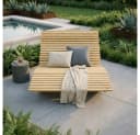HOME DELUXE Gartenliege Wellenholzliege WOLGA Lärchenholz Bild 3