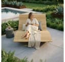 HOME DELUXE Gartenliege Wellenholzliege WOLGA Lärchenholz Bild 5