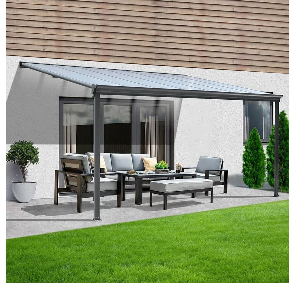 HOME DELUXE Terrassenüberdachung SOLIS Polycarbonat Aluminium