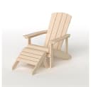 HOME DELUXE Gartenstuhl FAREA Adirondack mit Hocker Creme-Weiß Bild 1
