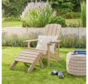 HOME DELUXE Gartenstuhl FAREA Adirondack mit Hocker Creme-Weiß Bild 2