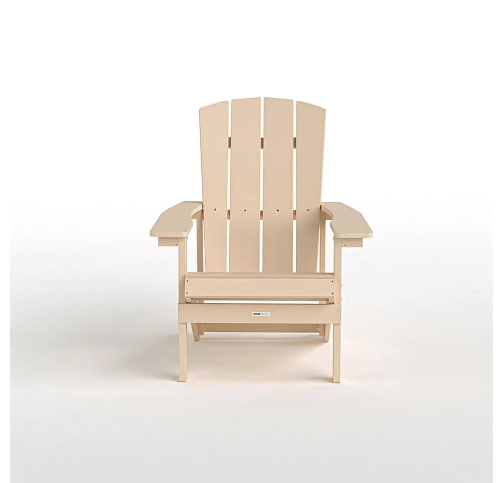 HOME DELUXE Gartenstuhl FAREA Adirondack mit Hocker Creme-Weiß - Bild 4