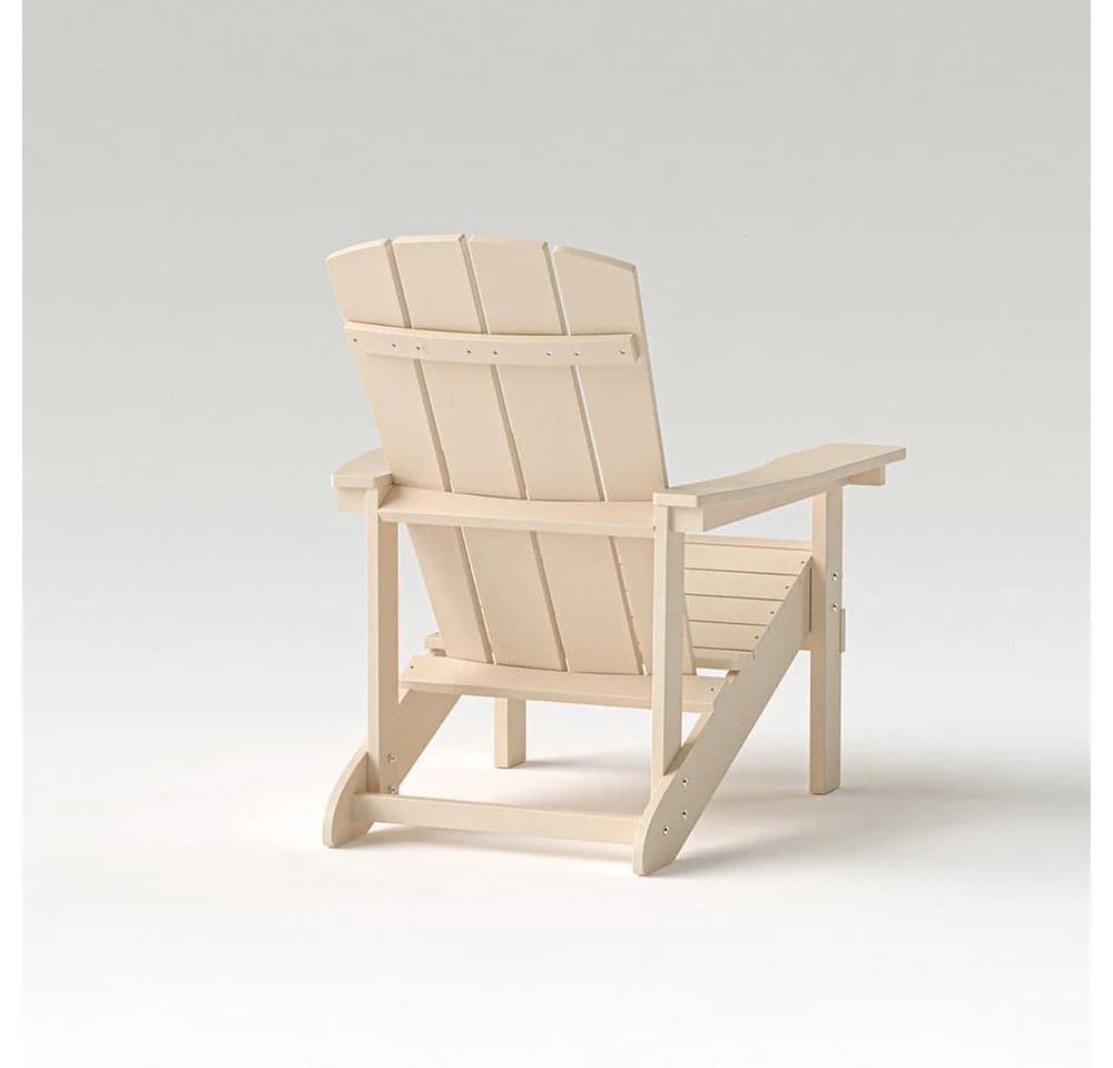 HOME DELUXE Gartenstuhl FAREA Adirondack mit Hocker Creme-Weiß - Bild 5
