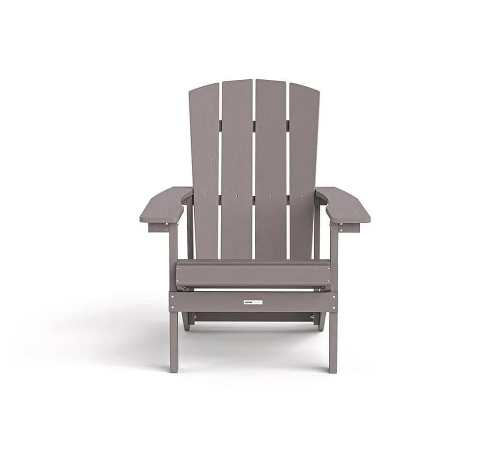 HOME DELUXE Gartenstuhl FAREA Adirondack Grau mit Hocker - Bild 4
