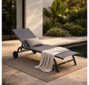 HOME DELUXE Gartenliege NAILEA DELUXE Anthrazit mit Rollen Bild 2