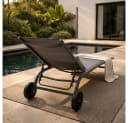 HOME DELUXE Gartenliege NAILEA DELUXE Anthrazit mit Rollen Bild 3