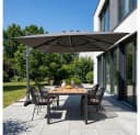 HOME DELUXE LED-Sonnenschirm DIARO Dunkelgrau mit Schirmständer Bild 2