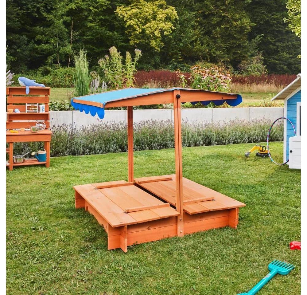 HOME DELUXE Sandkasten BUDDELKISTE mit Sonnensegel - Bild 3