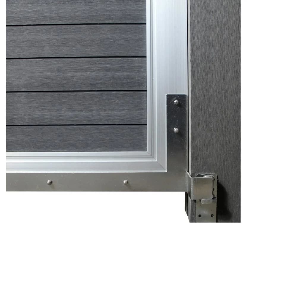 HOME DELUXE Gartentor WPC CALLATOR 180x90 cm Anthrazit Aluminiumrahmen - Bild 5