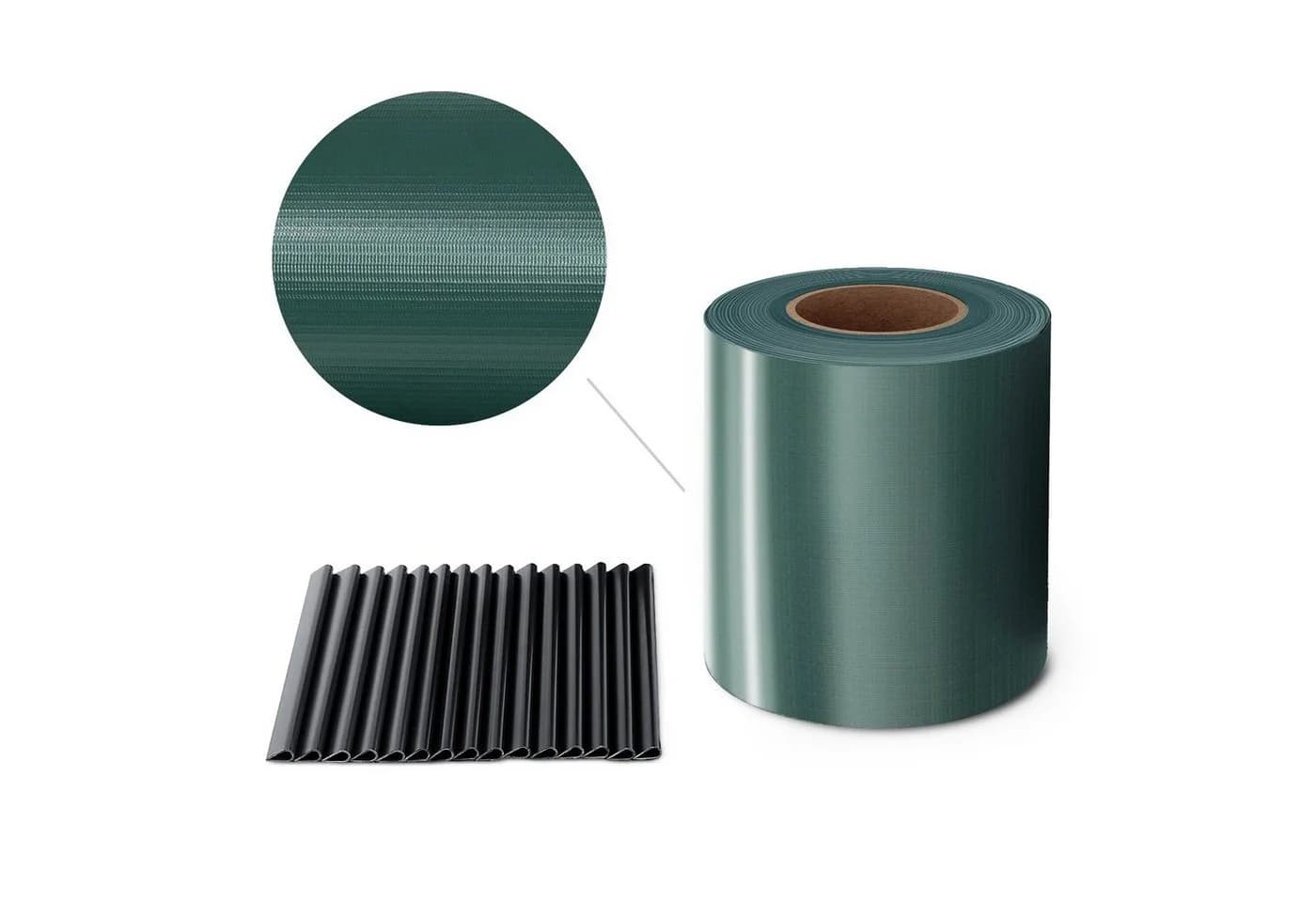 Midori Sichtschutzstreifen PVC Grün 35m Rolle - Bild 3