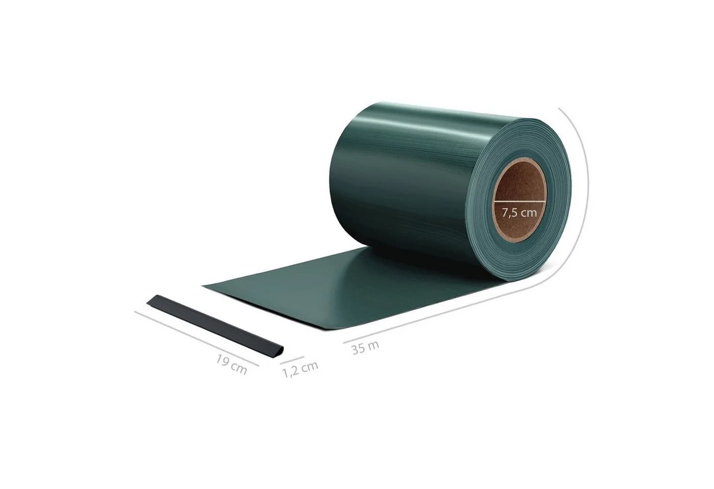 Midori Sichtschutzstreifen PVC Grün 35m Rolle - Bild 4