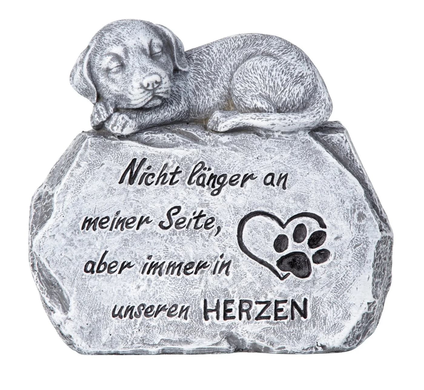 Liebevolle Grabfigur für Hund - Trauer und Gedenken - Bild 2