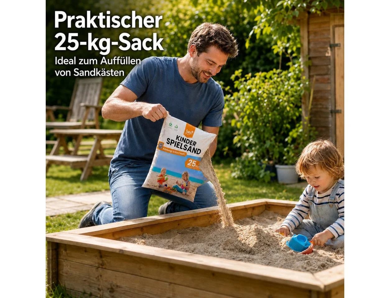 Best for Garden Gartenbankkissen mit Rückenlehne Wasserdicht Beige - Bild 5
