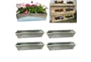 Hossi's Wholesale 4er Set Blumenkasten Zink Silber 38cm Bild 2