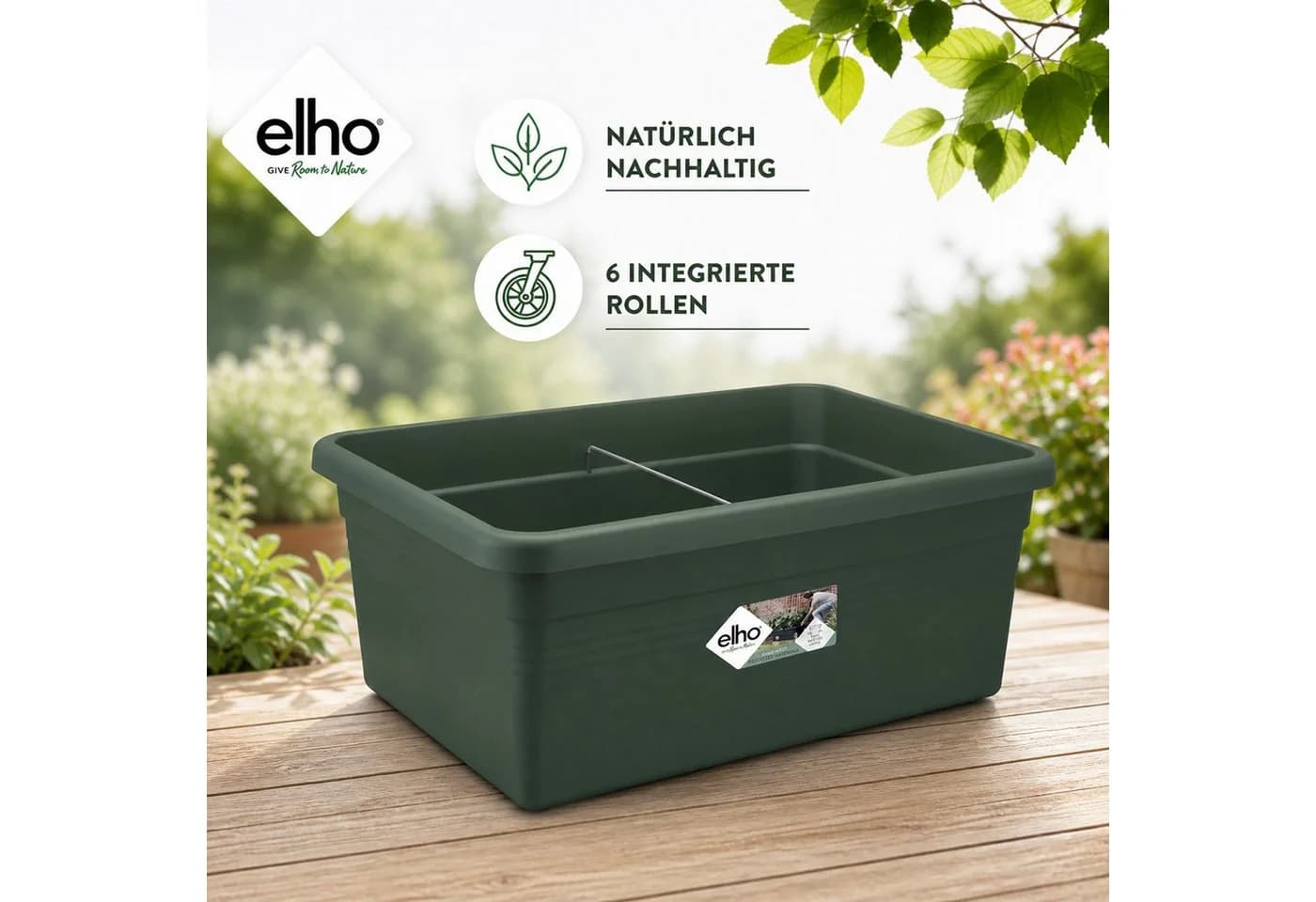 Hossi's Wholesale Pflanzkübel Grün mit Rollen