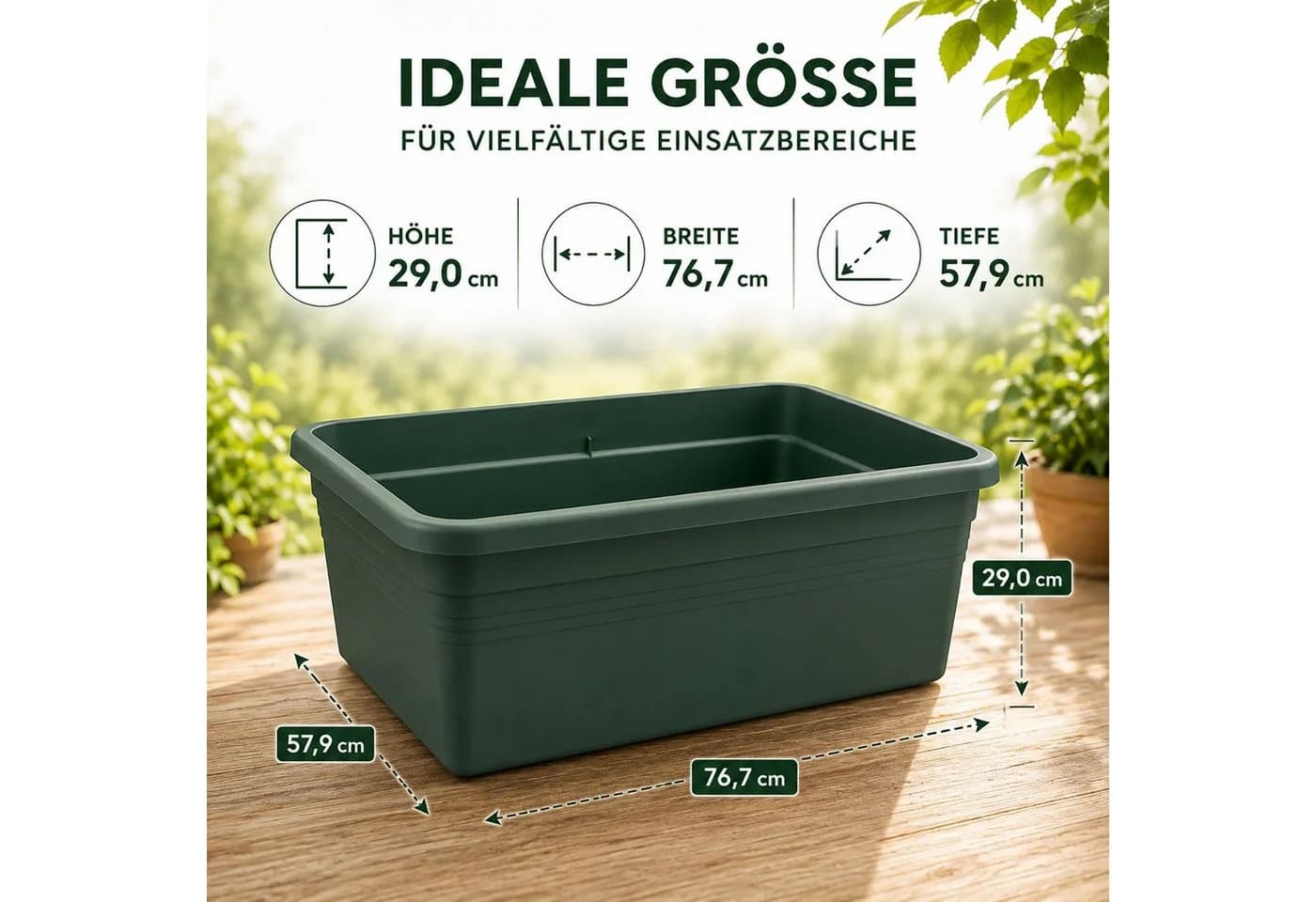 Hossi's Wholesale Pflanzkübel Grün mit Rollen - Bild 5