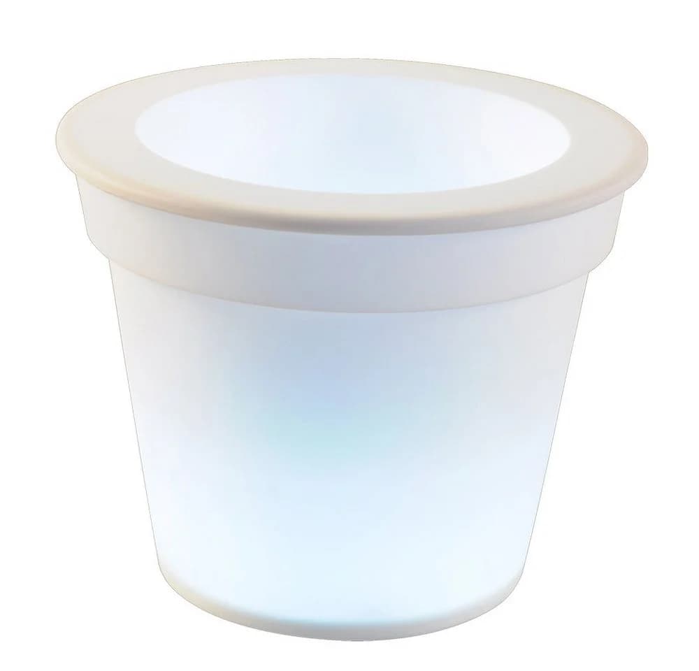 etc-shop Solar LED Blumenkübel weiß mit Leuchte - Bild 5