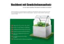 Powertec Garden Hochbeet mit Dach silber Metall Frühbeet Bild 3