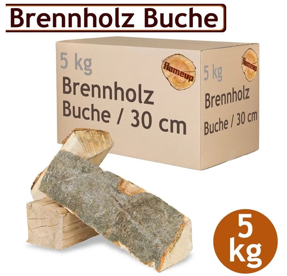 Flameup Kaminholz Buche 30 cm, 5 kg - Bild 2