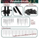 V2Aox Gartenzaun Steckzaun 10 Elemente 43cm Schwarz Bild 4