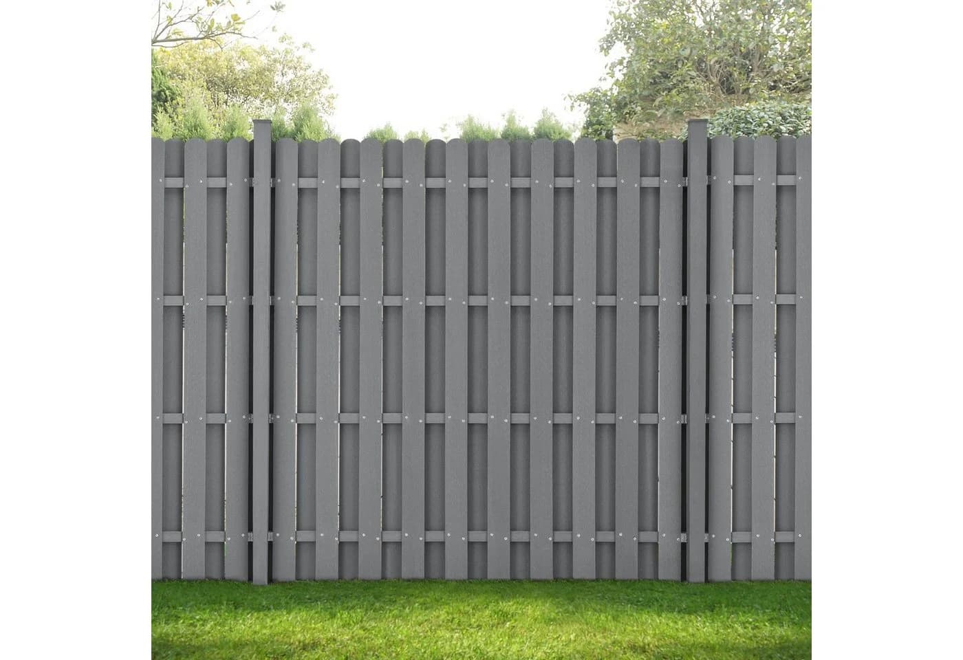 neu.holz Gartenzaun Siero WPC Sichtschutz Grau