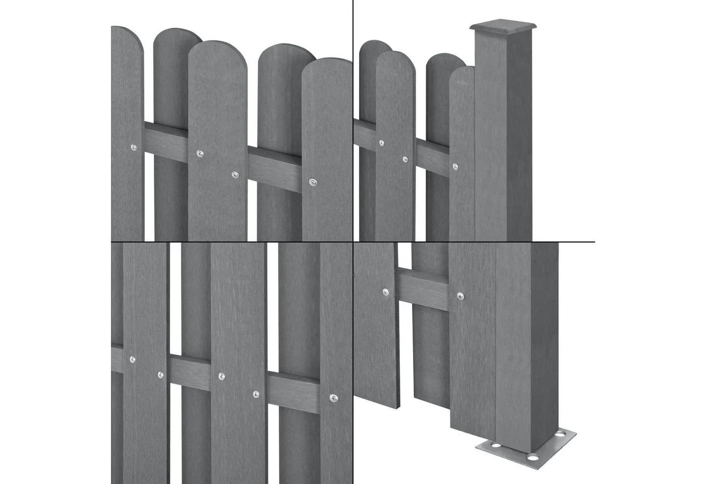 neu.holz Gartenzaun Siero WPC Sichtschutz Grau - Bild 5