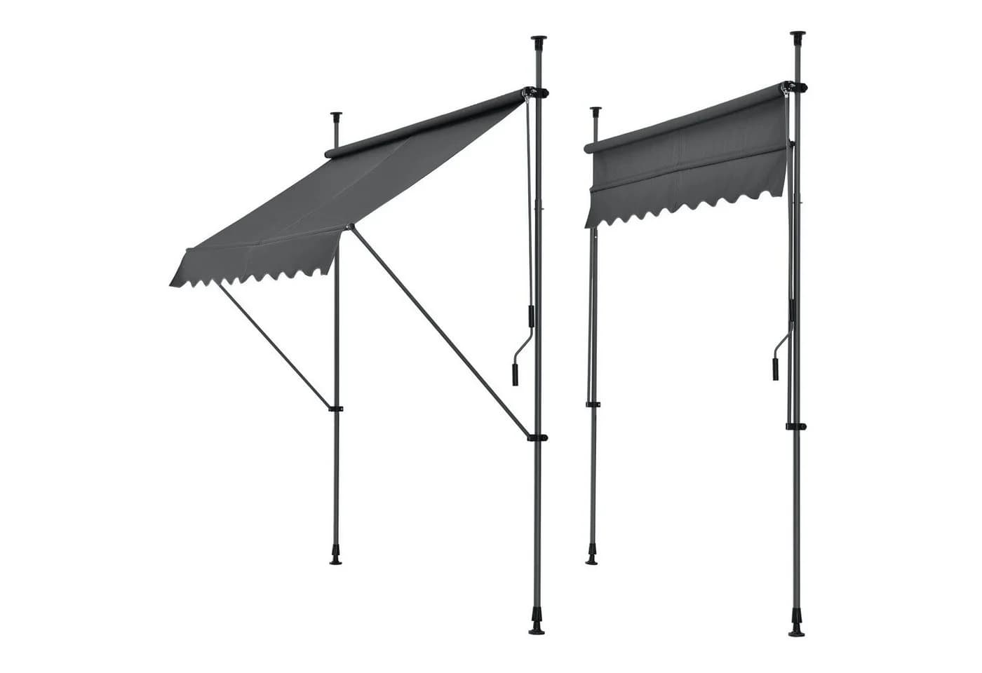 pro.tec Klemmmarkise Lindos 250x120cm grau Sonnenschutz - Bild 2