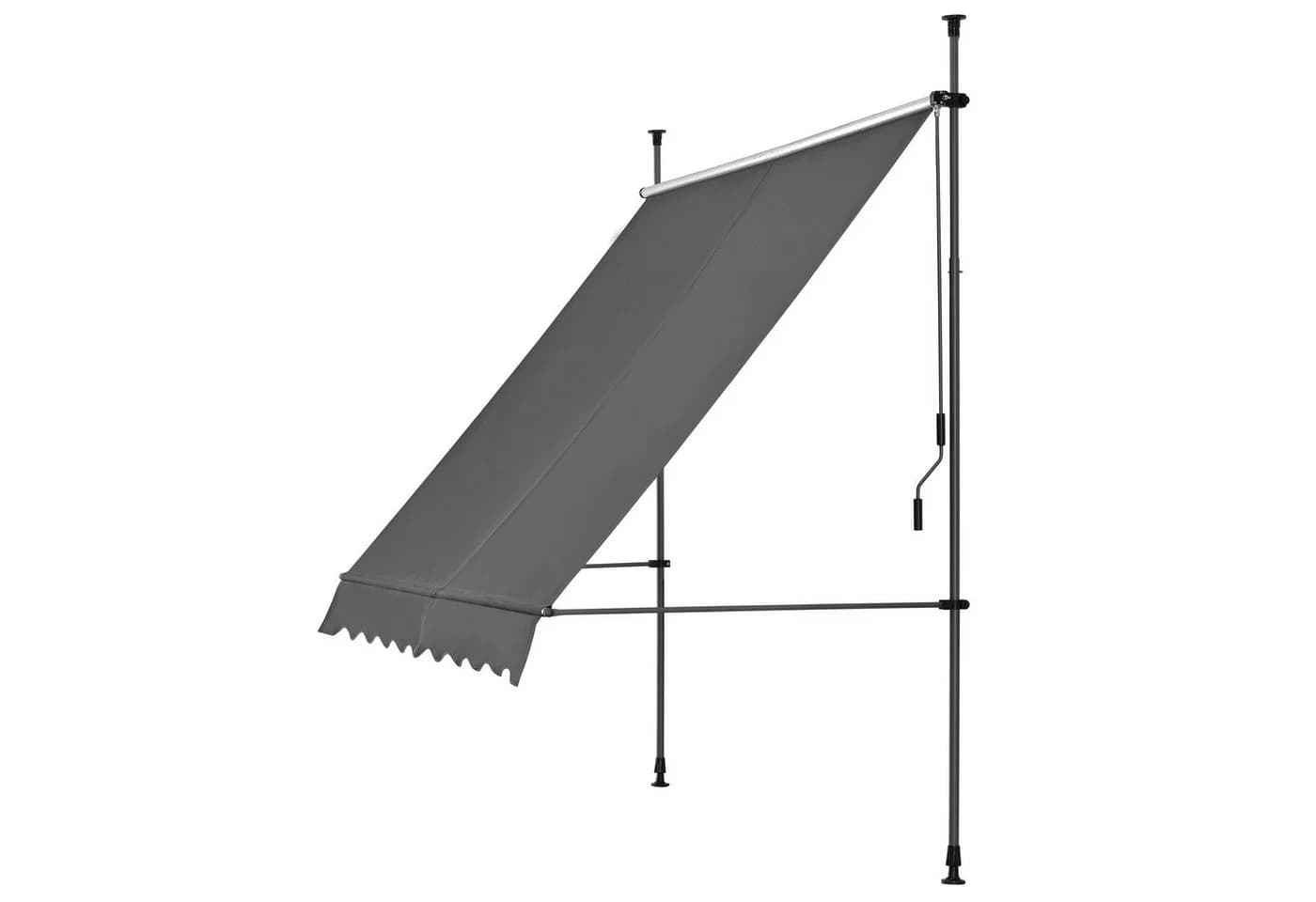 pro.tec Klemmmarkise Lindos 250x120cm grau Sonnenschutz - Bild 3
