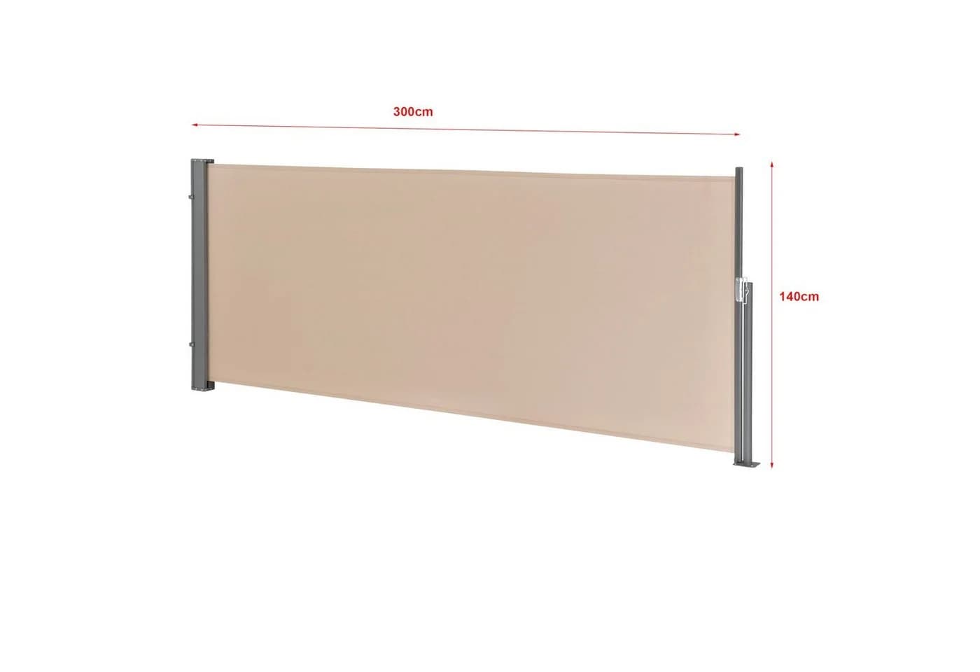 pro.tec Seitenarmmarkise Montijo Sichtschutz Beige Anthrazit - Bild 3