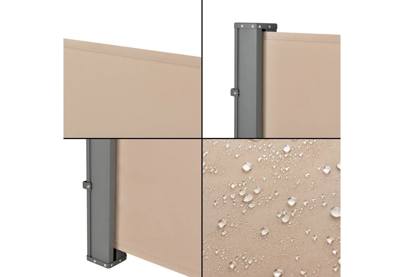 pro.tec Seitenarmmarkise Montijo Sichtschutz Beige Anthrazit - Bild 5