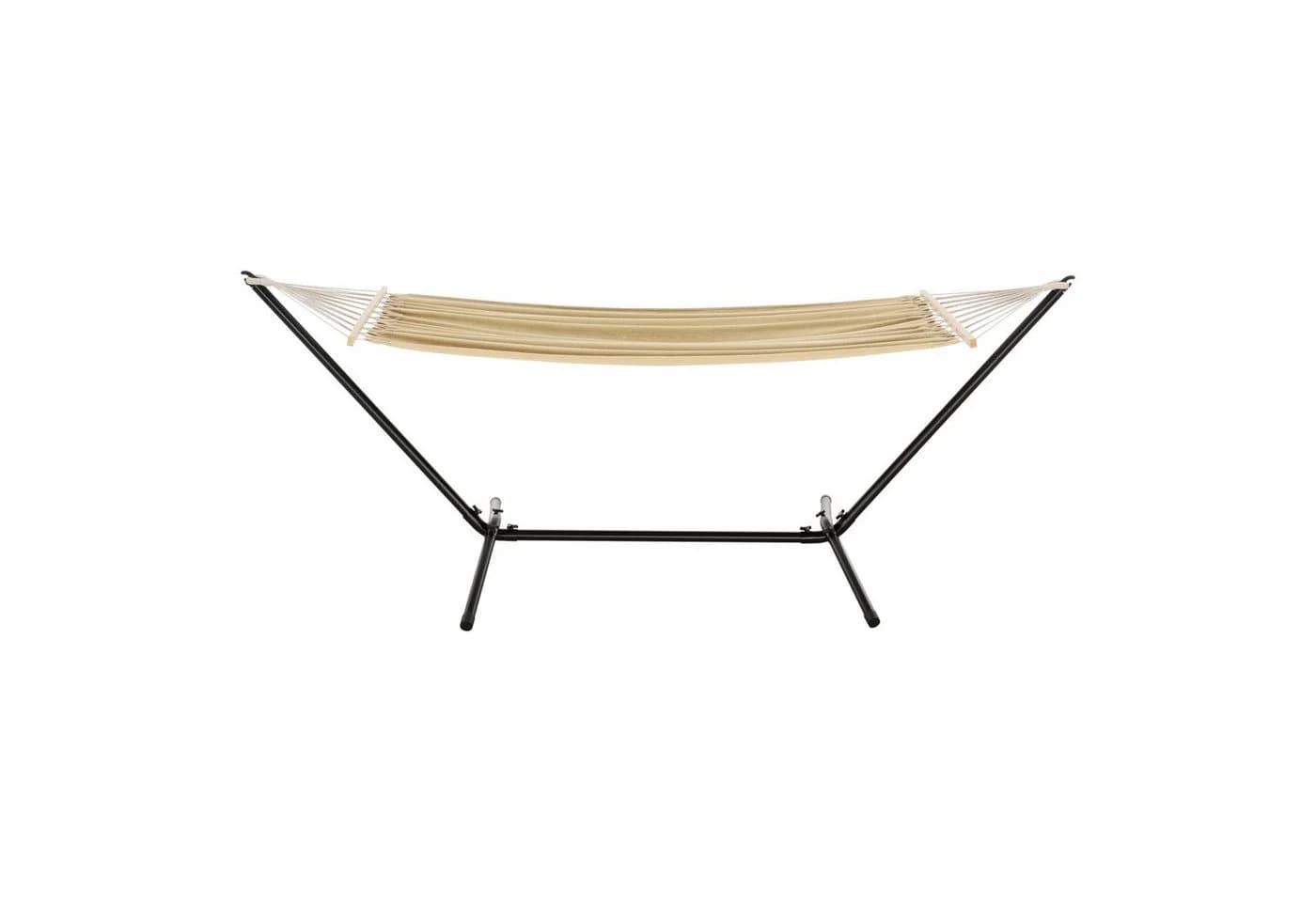 en.casa Hängematte mit Gestell Beige Schwarz - Bild 4
