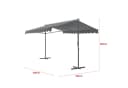 pro.tec Standmarkise Selenizza freistehende Markise 400x300x260cm Dunkelgrau Bild 3