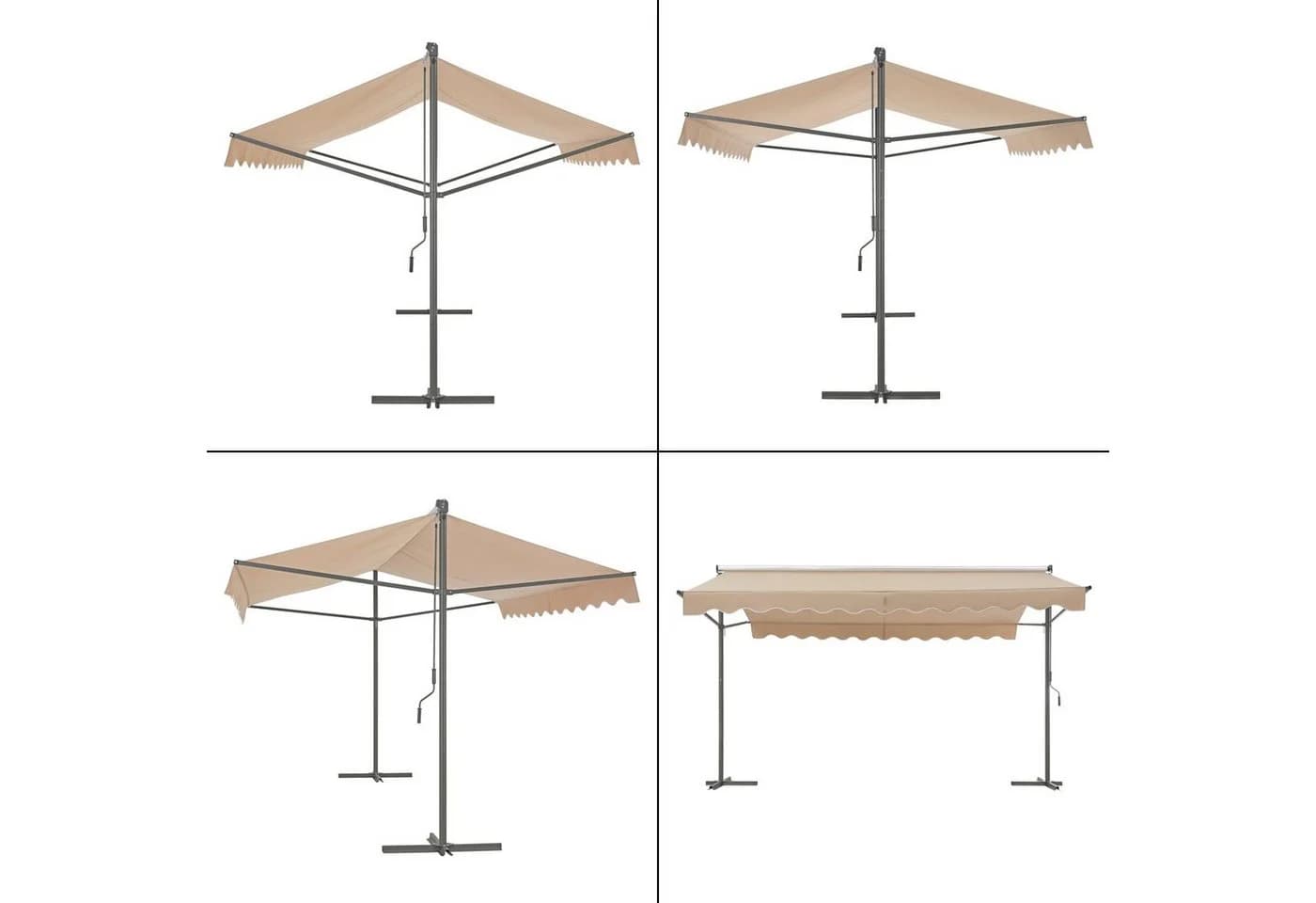 pro.tec Standmarkise Selenizza 300x300 cm Beige - Bild 5
