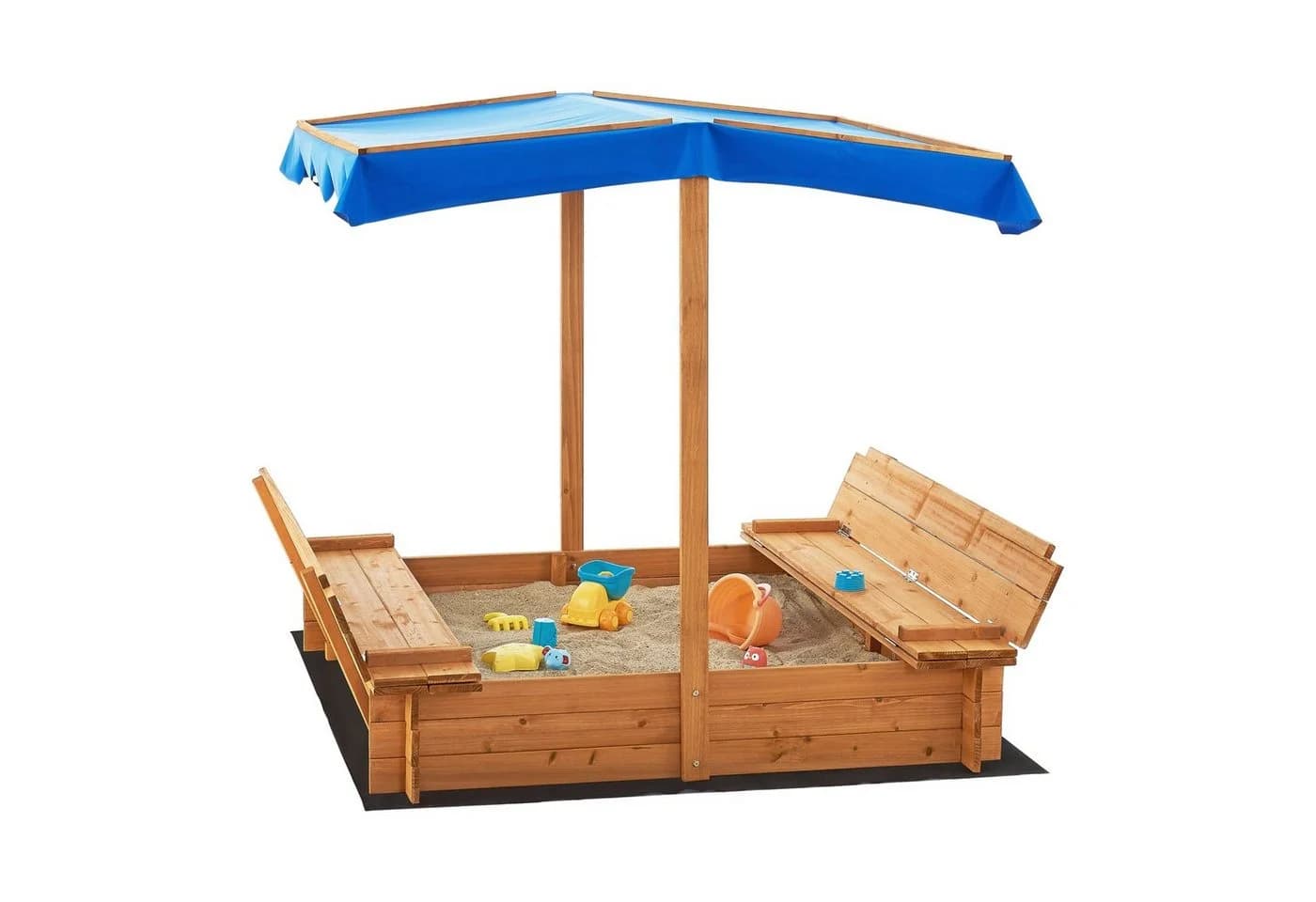 en.casa Sandkasten Kellenhusen mit Dach und Sitzbänke - Bild 2
