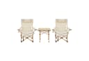 casa.pro Klappstuhl 3-tlg. Beige Textilgewebe mit Tisch Bild 2