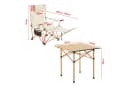 casa.pro Klappstuhl 3-tlg. Beige Textilgewebe mit Tisch Bild 3