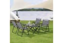 casa.pro Gartenlounge-Set 5-tlg. Grau Aluminium Bild 1