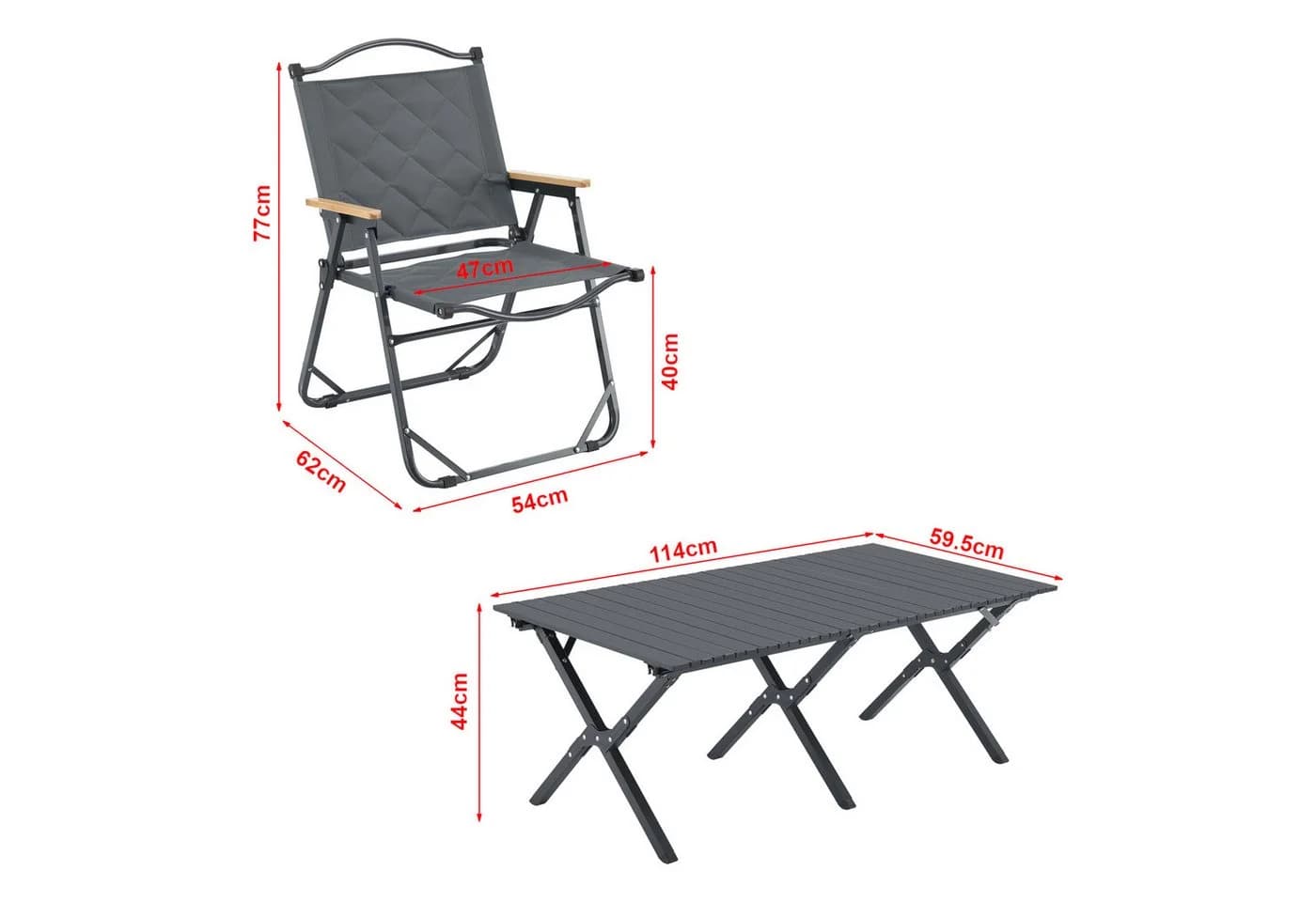 casa.pro Gartenlounge-Set 5-tlg. Grau Aluminium - Bild 3