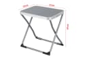 en.casa Campinghocker Barete 2-in-1 Grau Klappbar Bild 5